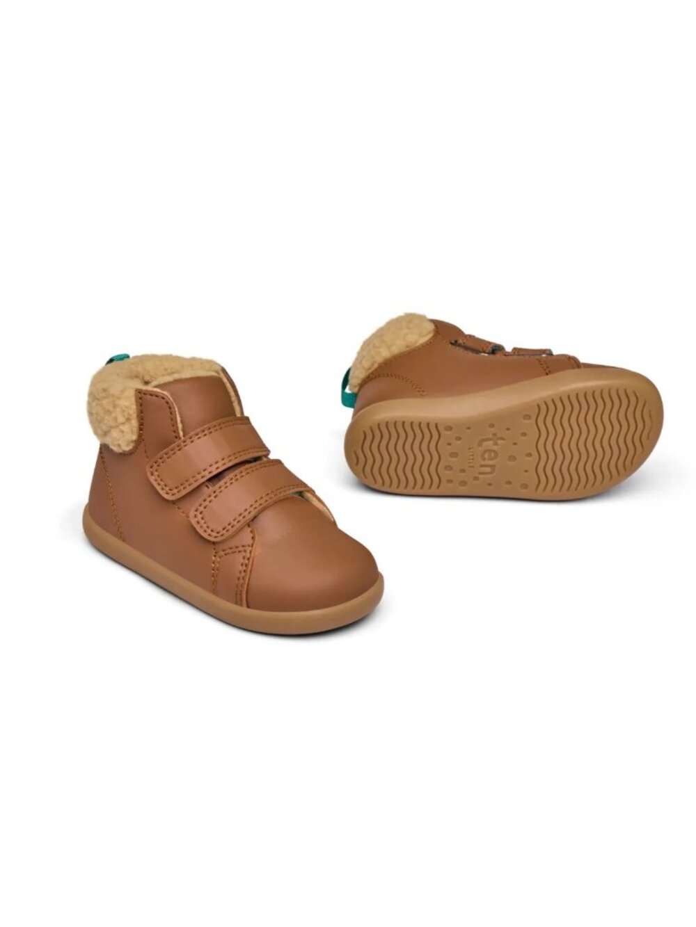 7.5 Child Ten Little Toddler Furry High Top Chestnut Brown
